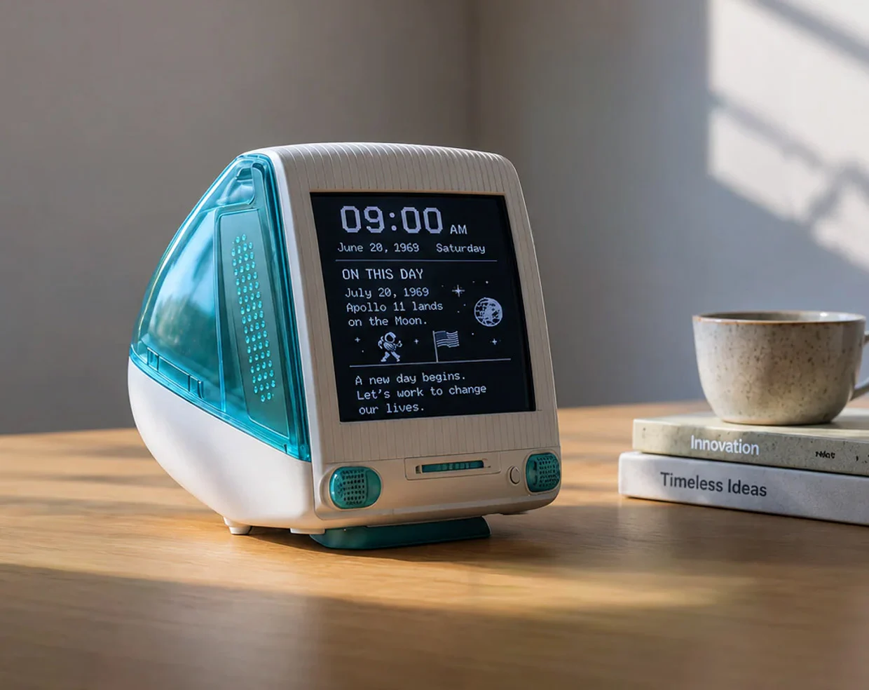 RayCue Reimagines iMac G3 as AI-Powered Clock